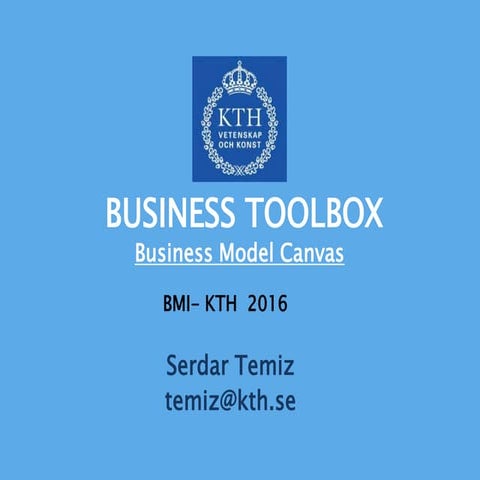 Busıness Model Innovation Business Model Canvas Toolbox 2016