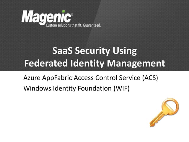 Session 3c  The SF SaaS Framework