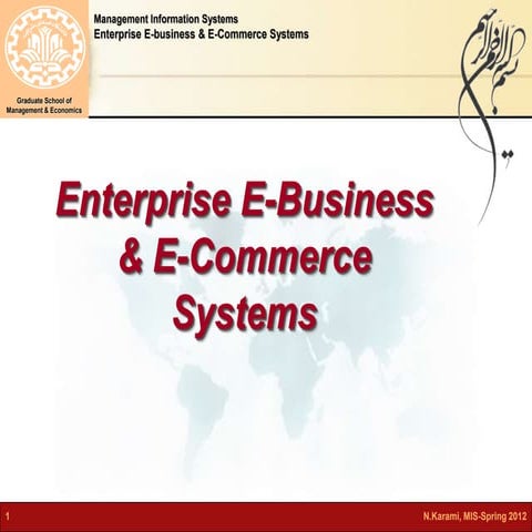 Session#3; enterprise e business & e-commerce systems