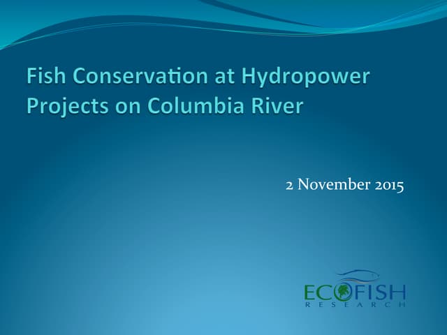 Fish Conservation at Hydropower Projects