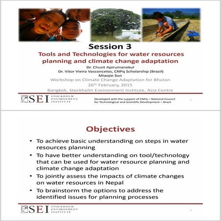 Tools and Technologies for Water Resources Planning and Climate Change Adapta...
