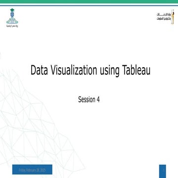 DATA VISUALIZATION USING TABLEAU PROGRAME | PPTX