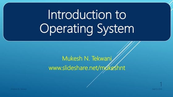 Os introduction | PPT