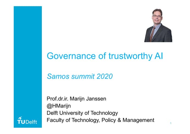 Governance of trustworthy AI