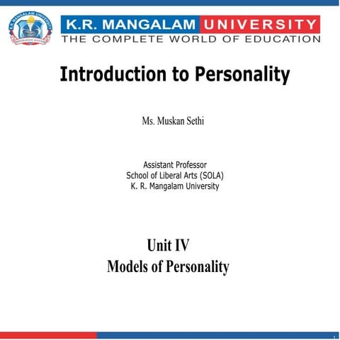 Session 46 Introduction to Personality Models.ppt