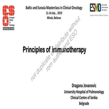 Basic principles of cancer immunotherapy | PPTX