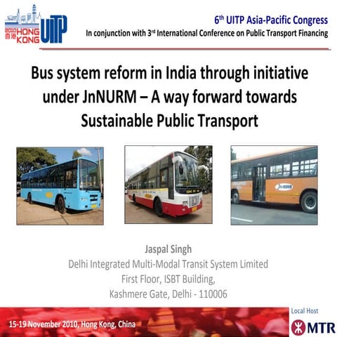 Bus system reform in India through JnNURM