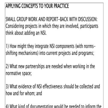 Presentation_Discussion - Norms Shifting Interventions