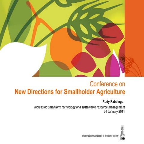 Increasing small farm technology and sustainable resource management