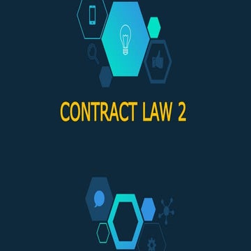 Session 4 Contract Law 2 to use for business students | PPTX