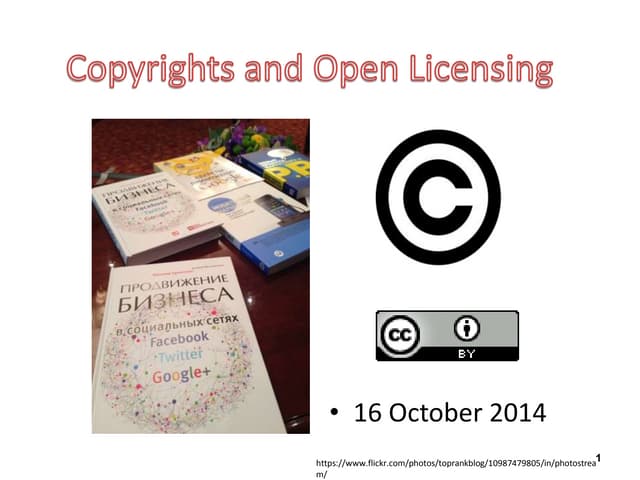  Copyright and Open Licences