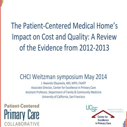 All About the Patient Centered Medical Home (PCMH) | PPTX