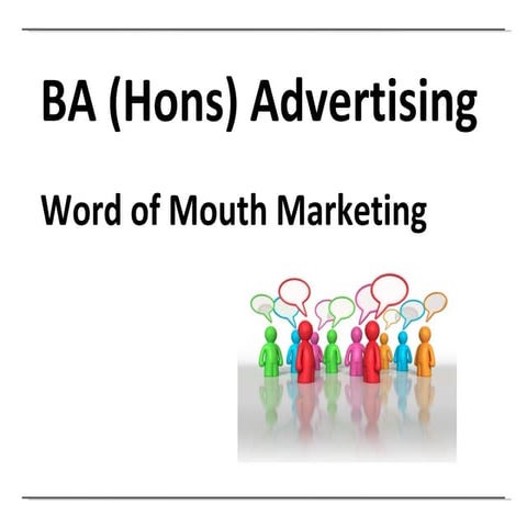 Introducing Word of Mouth Marketing