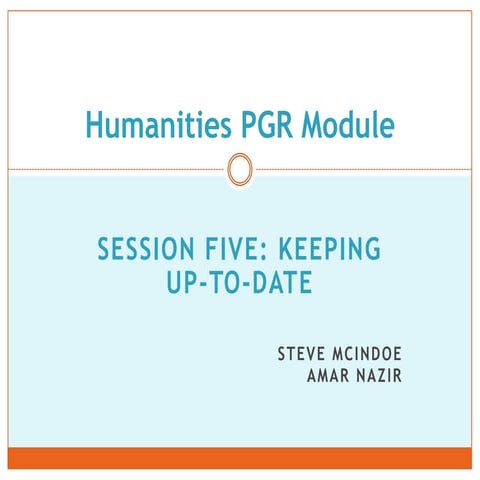 Session 5   keeping up to date