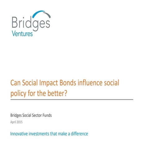 Social Impact Bonds - City of Rotterdam | PPT
