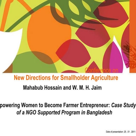 Empowering Women to Become Farmers Entrpreneurs: Case Study of an NGO-Support...