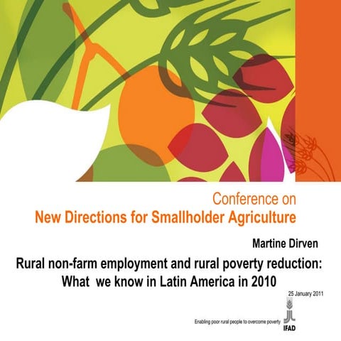 Rural non-farm employment and rural poverty reduction: What we know in Latin ...