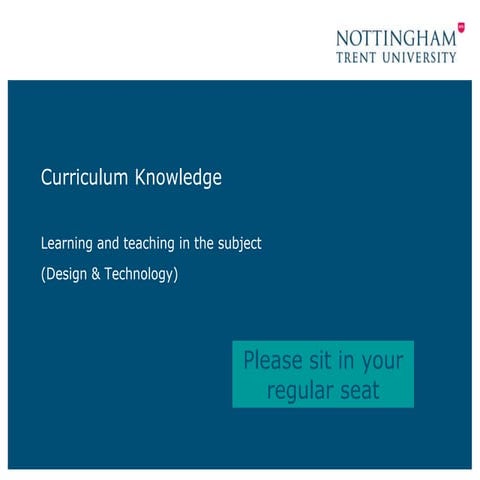 Curriculum knowledge 01