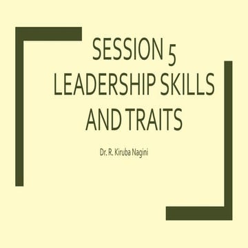 Session 5 leadership traits