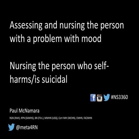 Mood Disorders and Suicide 