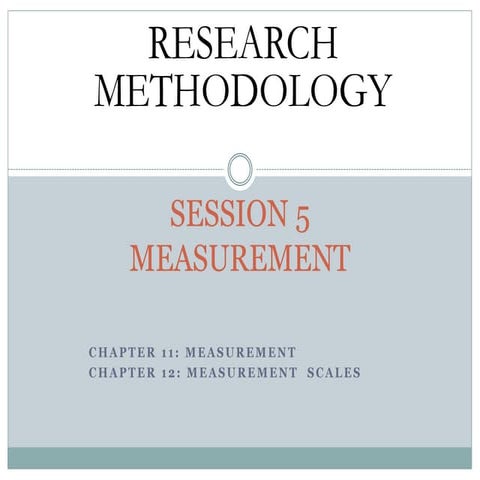 Session 5 measurement