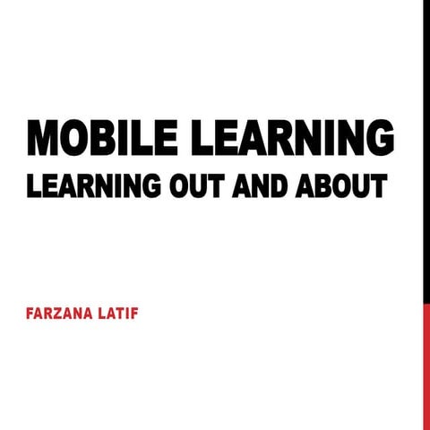 Mobile Learning Fieldwork