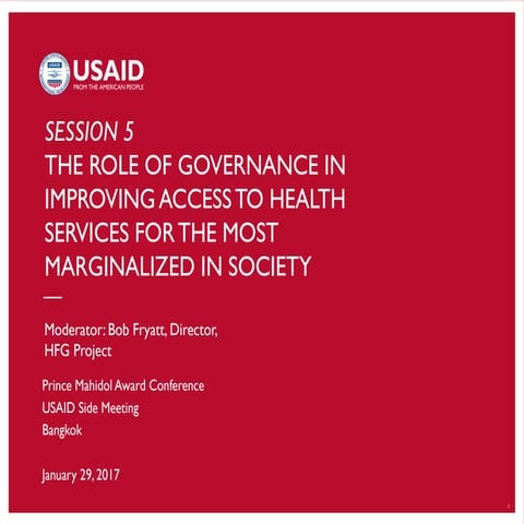 The Role of Governance in Improving Access to Health Services for the Most Ma...