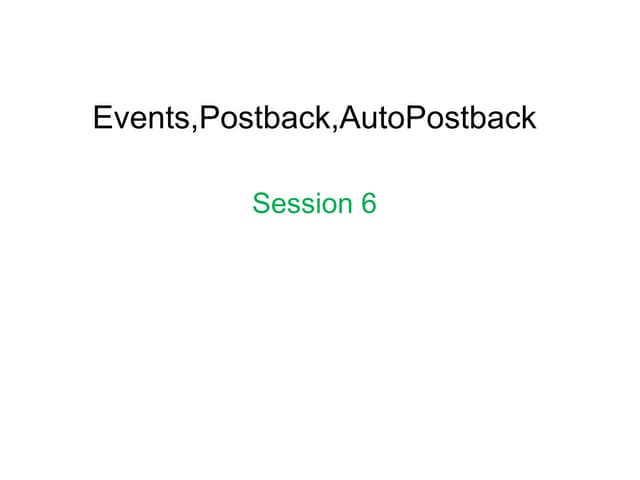 ASP.NET Session 6
