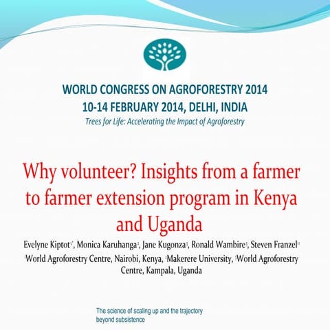 Session 6.3 farmer to farmer extension in kenya and uganda