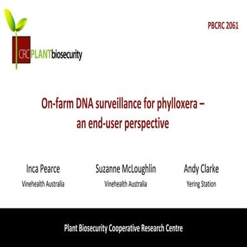 Session 6: On-farm DNA surveillance