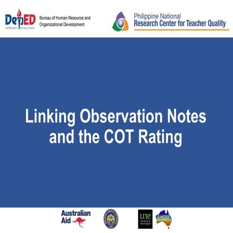 Session 6-8 Linking Observation Notes with COT Rating.pptx