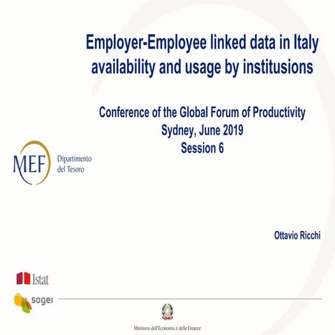 Employer Employee linked data in Italy availability and usage by institusions