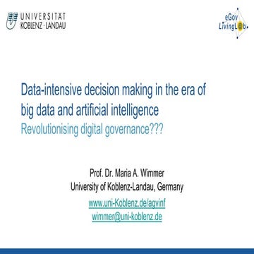 Data-intensive decision making in the era of big data and artificial intellig...