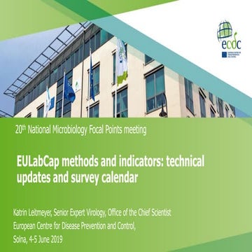 EULabCap methods and indicators: technical updates and survey calendar