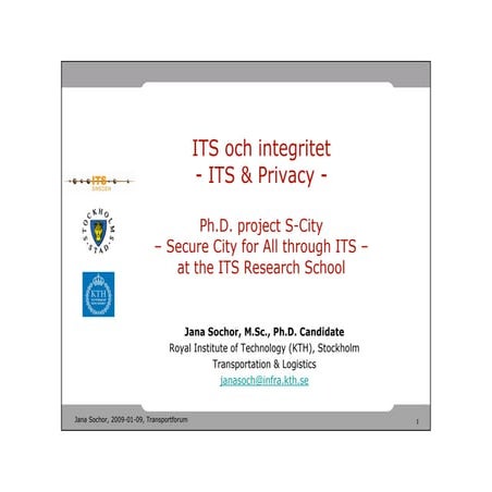 Session 69 Jana Sochor