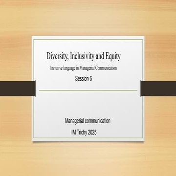 Diversity and Inclusion Educational PowerPoint | PPTX