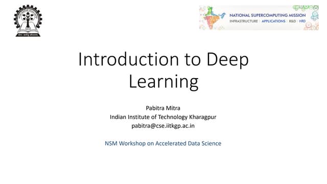 Deep learning introduction basic information