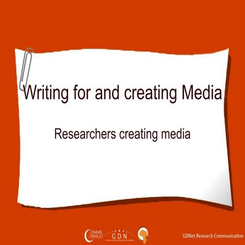 Writing for Media, AERC Workshop, 2010