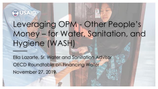 Presentation - Fifth Roundtable on Financing Water - Ms. Ella Lazarte