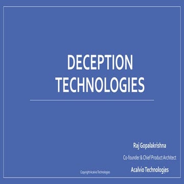  Deception Technology: Use Cases & Implementation Approaches