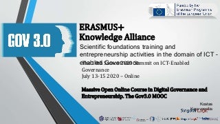 Massive Open Online Course in Digital Governance and Entrepreneurship. The Gov3.0 MOOC