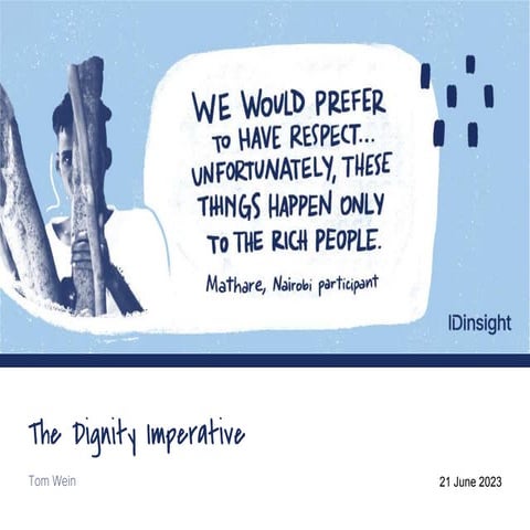 o	Dignity: What do Cash Transfers Have to Do With It? 