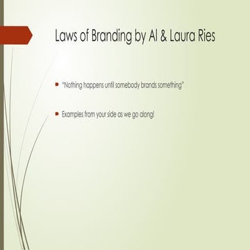 Session 7 Laws of Branding presentations