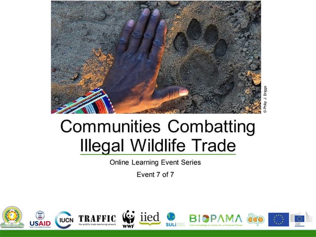 Communities Combating Illegal Wildlife Trade session seven