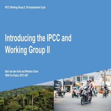 Session 7 - Working Group II - Impacts, Adaptation and Vulnerability