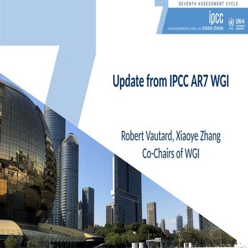 Session 7 - Working Group I - The Physical Science Basis of Climate Change