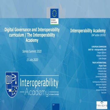 The Interoperability Academy Workshop