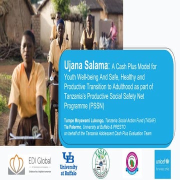 Tanzania’s “Unjana Salama” Adolescent Cash Plus Program 