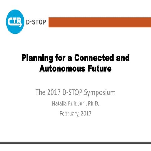 Planning for a Connected and Autonomous Future