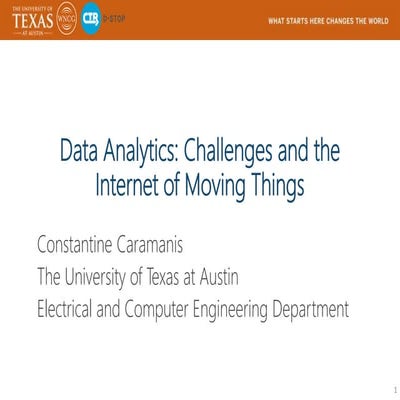 Data Analytics: Challenges and the Internet of Moving Things